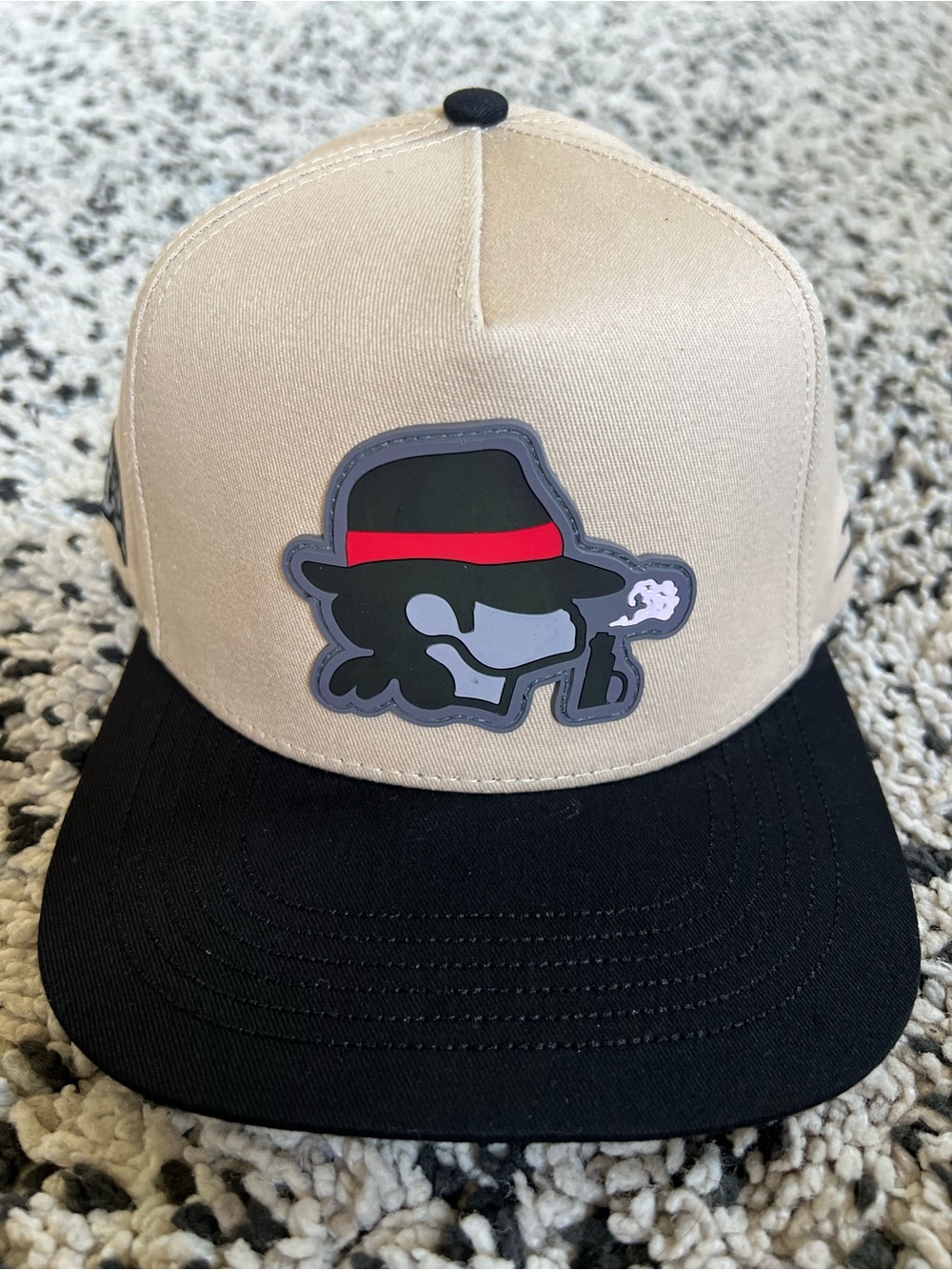 JC Hats x Enigma Norteno El Rey Del Pop Hat Beige Black Snapback
